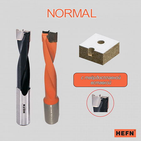 Сверло глухое для присадочного станка NORMAL HEFN правое D5x57 S10 RH